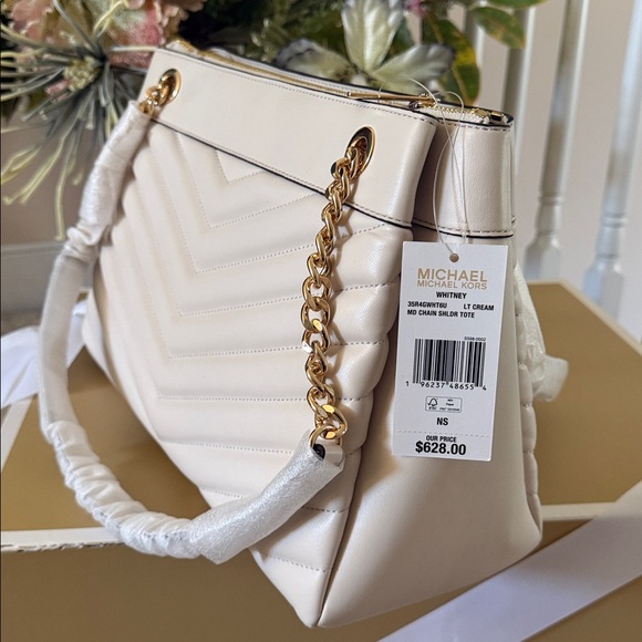 Michael Kors Whitney Large Shoulder Tote Gold Hardware 13x10 - Picture 3 of 9